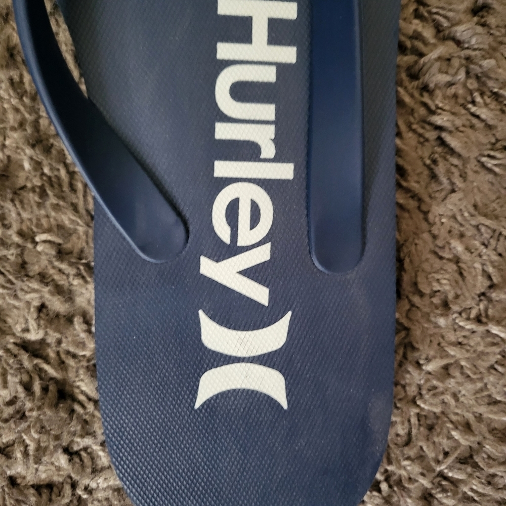 Hurley Men Blue Flip Flops Size 10 NWT 042025 - Picture 2 of 5